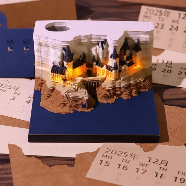 3D Calendar 2025 Mystical Pop-Up Castle Calendar Yearly Planner Organizer & Office Home Decor - Image 5