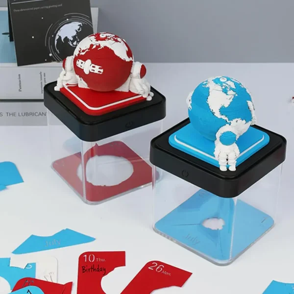 3D 2025 Year Calendar with Blue Earth Astronauts - Image 2