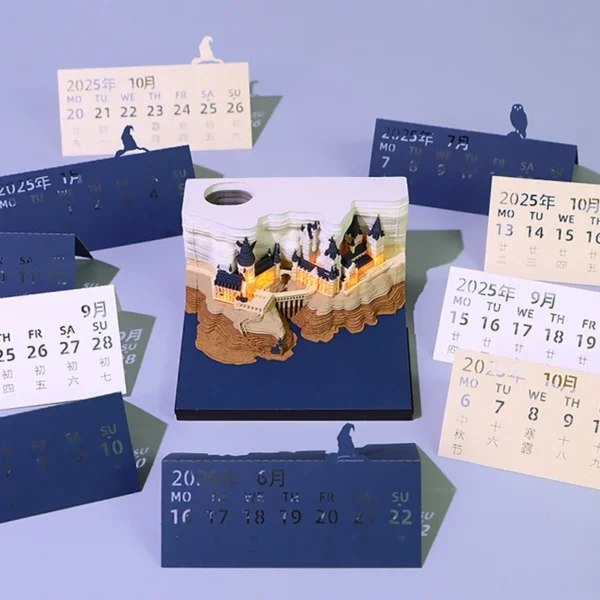 3D Calendar 2025 Mystical Pop-Up Castle Calendar Yearly Planner Organizer & Office Home Decor - Image 2